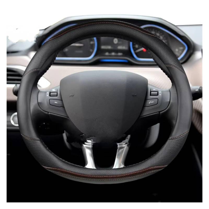 Lenkradabdeckung Für Peugeot 208 2012-2018 308 2014-2021 2008 2013-2018 Auto Lenkrad Abdeckung Carbon Faser + Leder Auto Lenkradhülle Protekto(Blue) von Tfkkaw