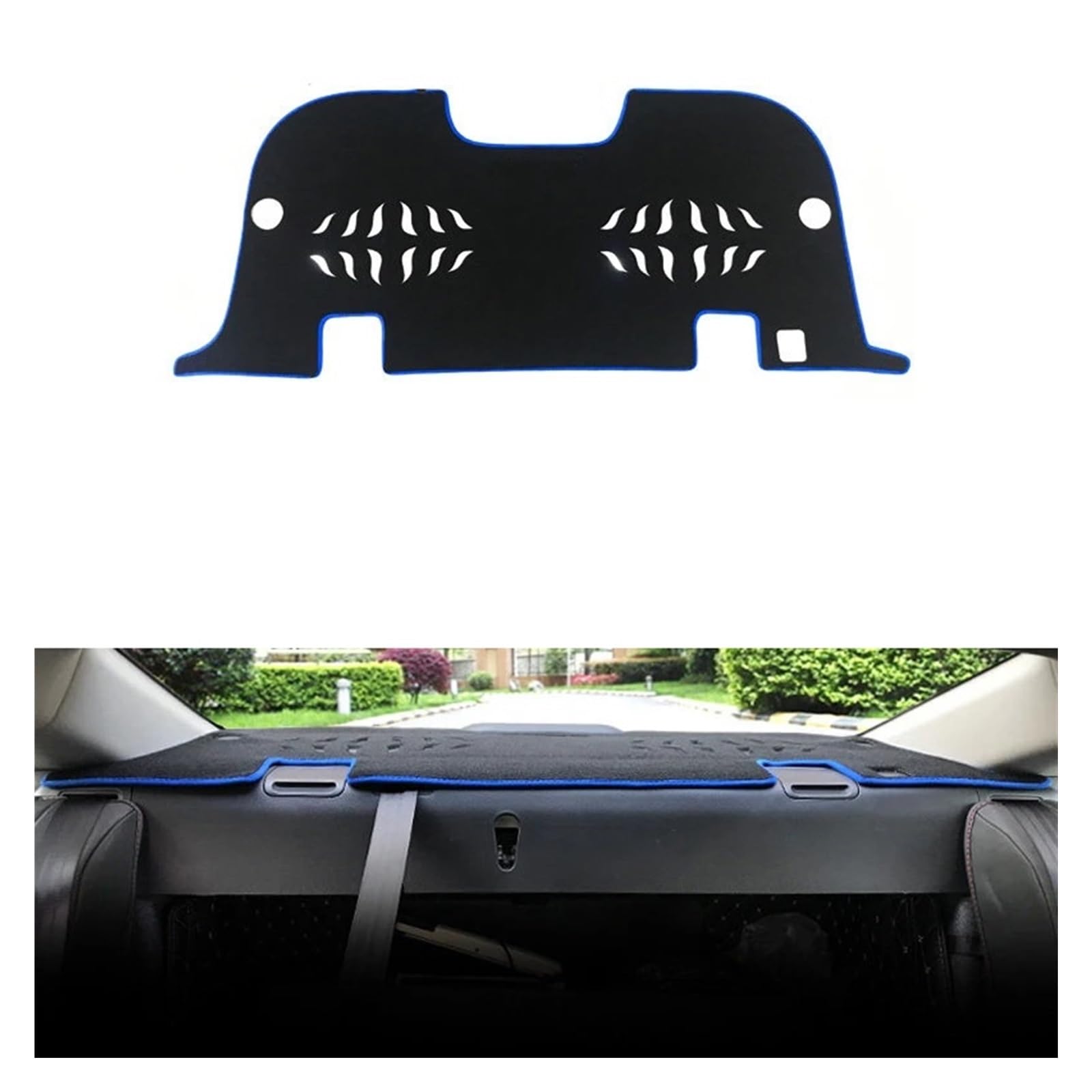 Teppich Dashmat Für Accord X 10th 2018 2019 2020 2021 2022 Auto Armaturenbrett-Abdeckungsmatten Vermeiden Sie Lichtpads Anti-UV-Instrumentenplattformteppiche Dash Mat(Rear Blue Side) von Tfkkaw