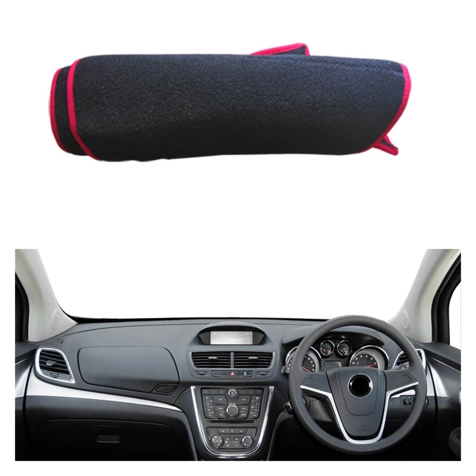 Teppich Dashmat Für Buick Für Encore 2013 2014 2015 Sonnenschutz Pad Teppich Kissen Auto Innere Dashboard Abdeckung Dash Mat Schutz Dash Mat(RHD Red) von Tfkkaw