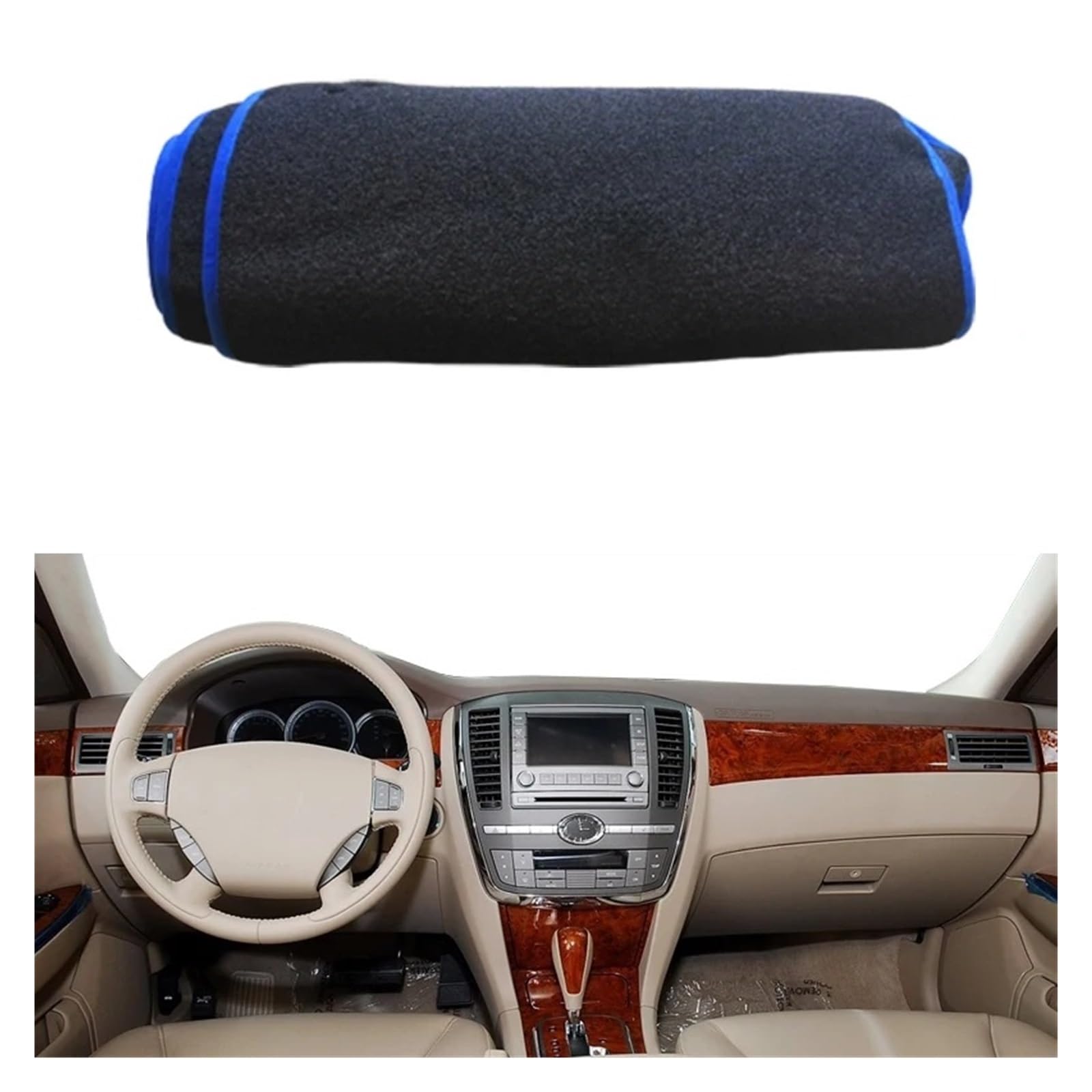 Teppich Dashmat Für Buick Für Lacrosse 2006 2007 2008 Auto Innere Dashboard Abdeckung DashMat Teppich Kissen Sonnenschutz Dash Mat(LHD Blue) von Tfkkaw