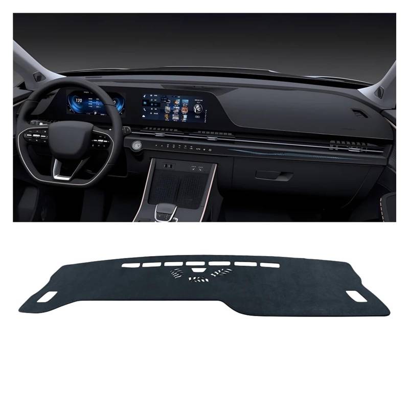 Teppich Dashmat Für Chery für Omoda C5 2022 2023 2024 für Omoda 5 Auto-Armaturenbrett-Sonnenschutz-Abdeckungsmatte Rutschfestes Pad Zubehör Dash Mat(LHD Black) von Tfkkaw