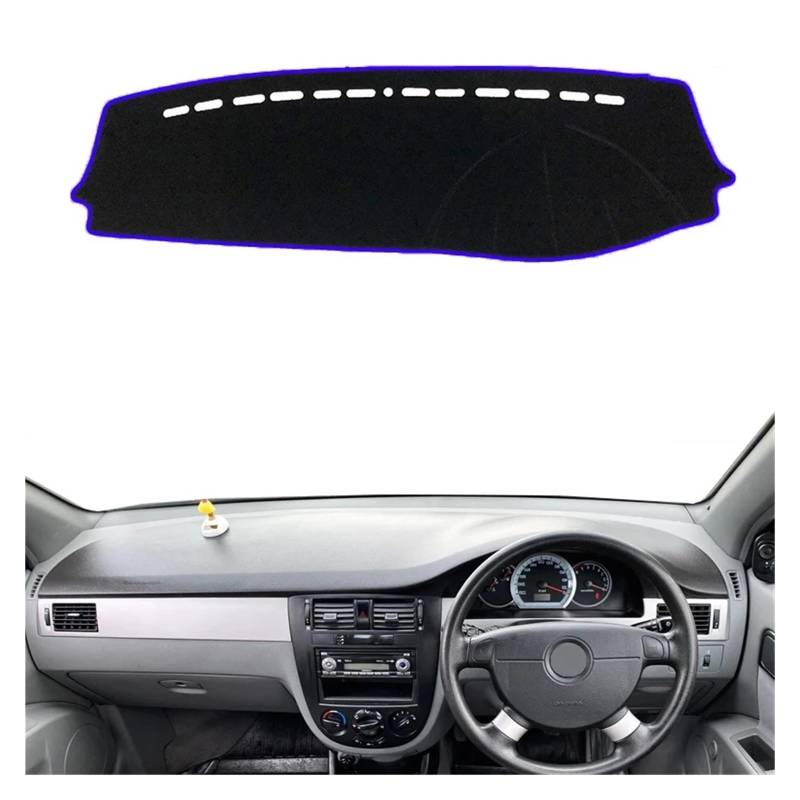 Teppich Dashmat Für Chevrolet Für Lacetti Für Optra 2004 2005 2006 2007 2008 2009 2010 2011 2012 2013 Auto Dashboard Abdeckung Dash Matte Teppich Dash Mat(Style 2-RHD-Blue) von Tfkkaw