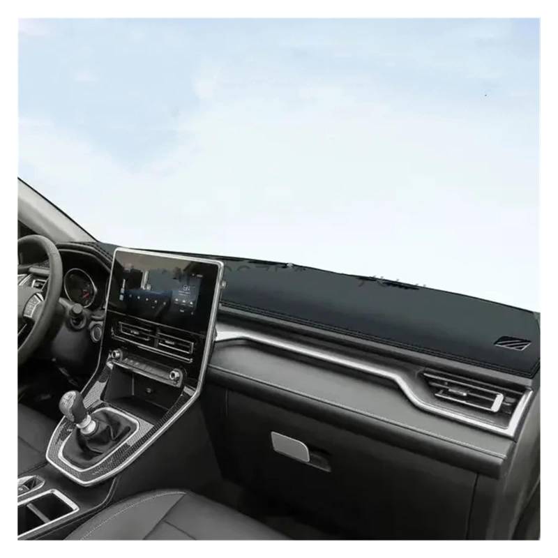 Teppich Dashmat Für Haval M6 Plus M6 2021 2022 2023 Auto-Armaturenbrett-Abdeckung, Anti-UV-Anti-Rutsch-Matte, Zubehör LHD Dash Mat(Schwarz) von Tfkkaw