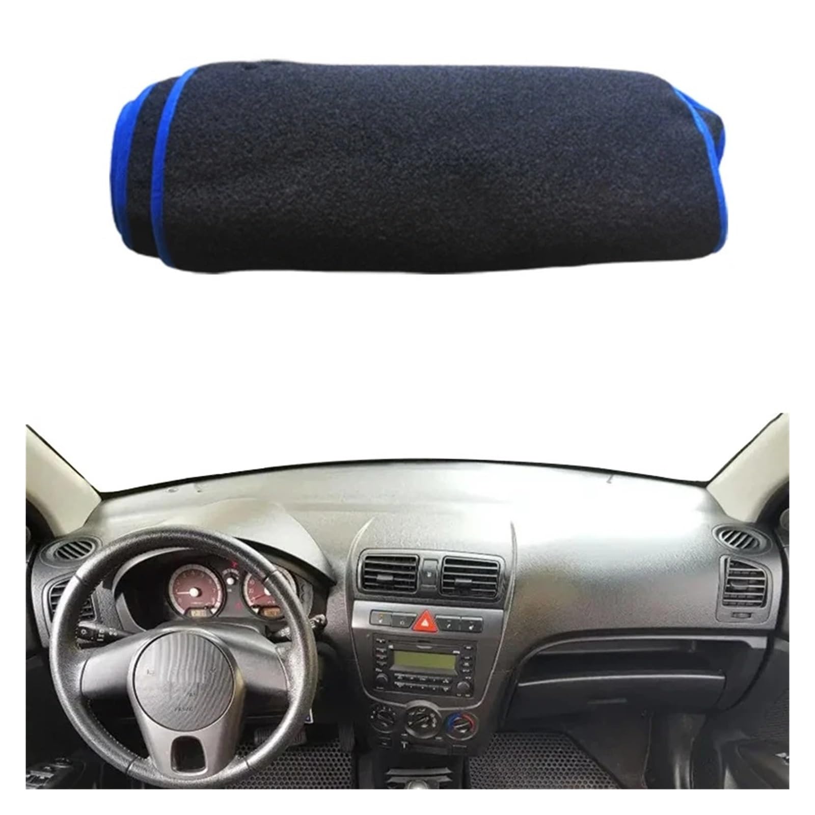 Teppich Dashmat Für Kia Für Picanto Für Morning SA 2004-2011 LHD RHD Armaturenbrettmatte Kissen Sonnenschutz Auto Armaturenbrettabdeckung Teppich Dashmat Dash Mat(LHD Blue) von Tfkkaw