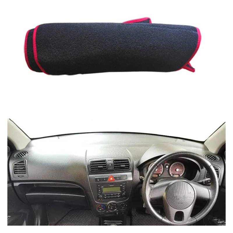 Teppich Dashmat Für Kia Für Picanto Für Morning SA 2004-2011 LHD RHD Armaturenbrettmatte Kissen Sonnenschutz Auto Armaturenbrettabdeckung Teppich Dashmat Dash Mat(RHD Red) von Tfkkaw