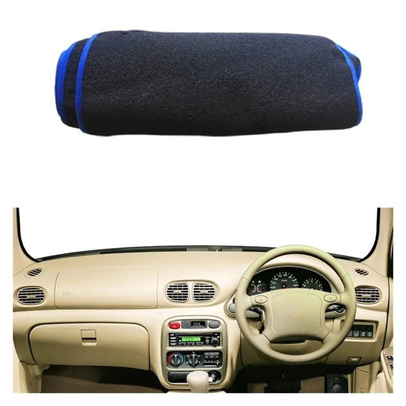 Teppich Dashmat Für Kia Für Sportage Auto Sonnenschutz DashMat Anti-UV Anti-Sonne Teppich Dash Matte Auto Dashboard Abdeckung Teppich Pad Dash Mat(RHD Blue Edge) von Tfkkaw