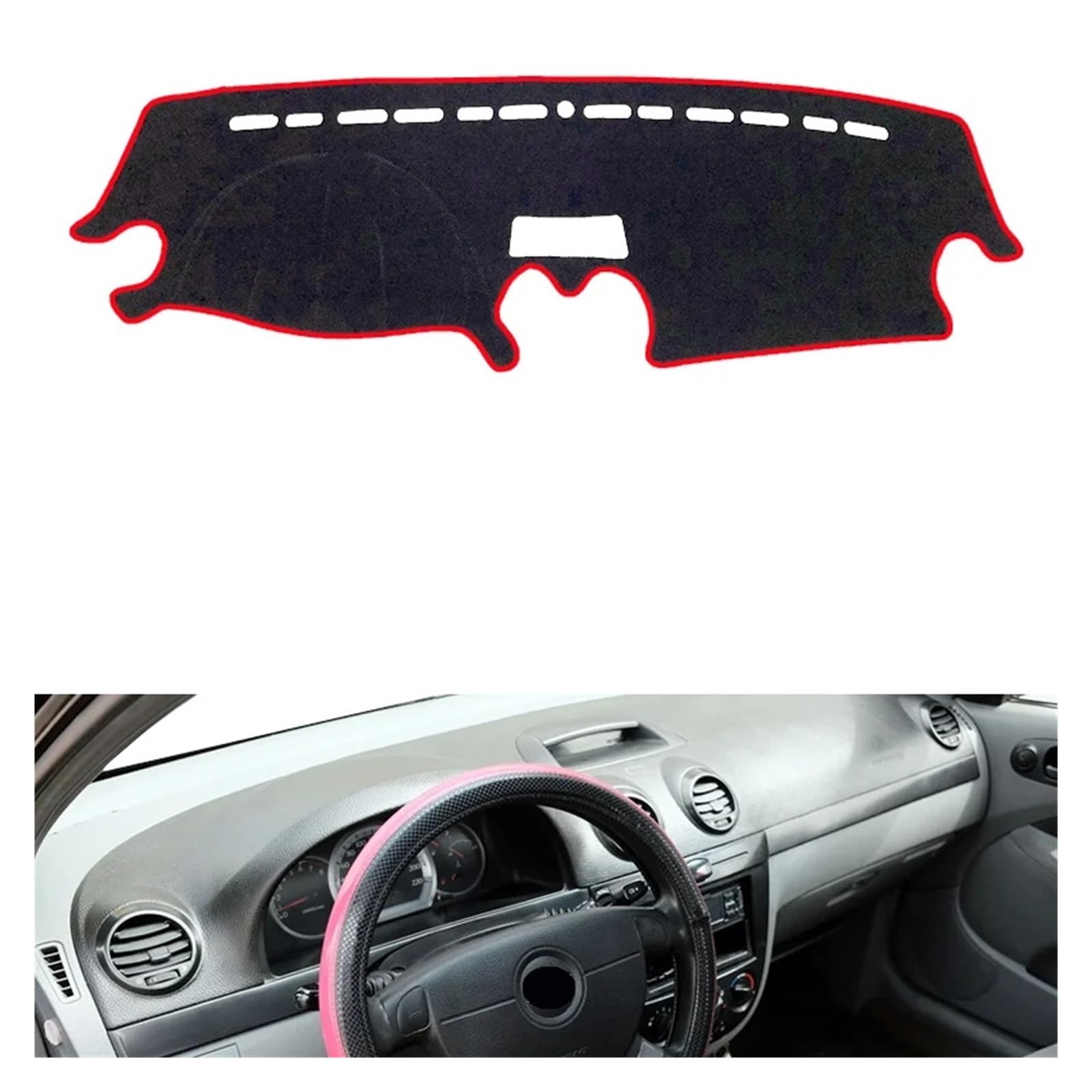 Teppich Dashmat Für Suzuki Für Forenza 2004 2005 2006 2007 2008 2009 2010 2011 2012 2013 Auto Dashboard Abdeckung Dash Matte Teppich Dash Mat(Style 1-LHD-Red) von Tfkkaw