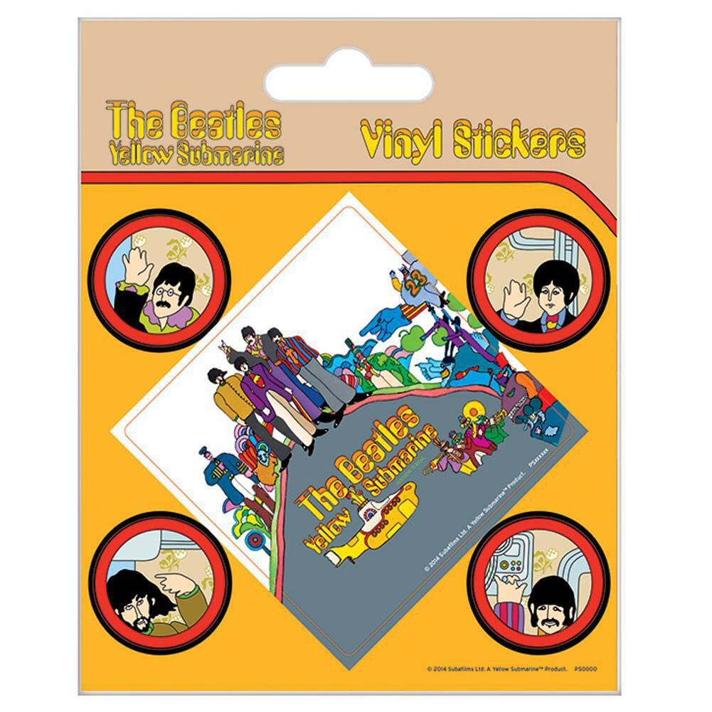 The Beatles - Yellow Submarine, Vinyl-Aufkleber, 10 x 12.5 cm von Pyramid International