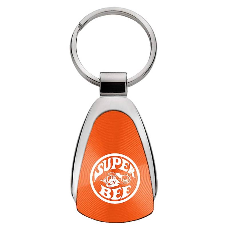 Dodge Super Bee orange Tropfenform Schlüsselanhänger Schlüsselanhänger Schlüsselanhänger Ring Lanyard von Au-TOMOTIVE GOLD