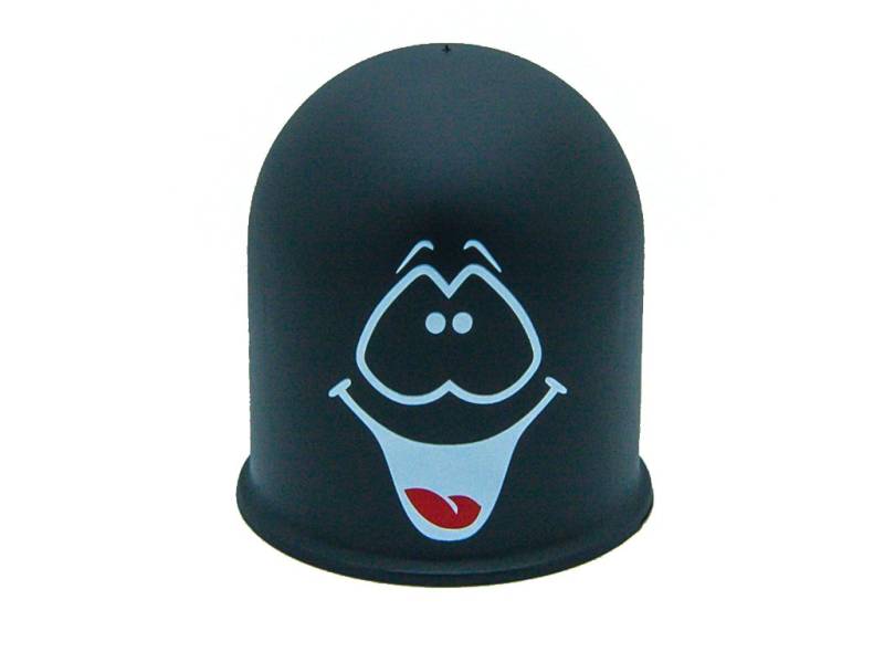 Schutzkappe Anhängerkupplung Geschenkidee Smiley Face Lachendes Gesicht Schwarz von The Coupling Caps