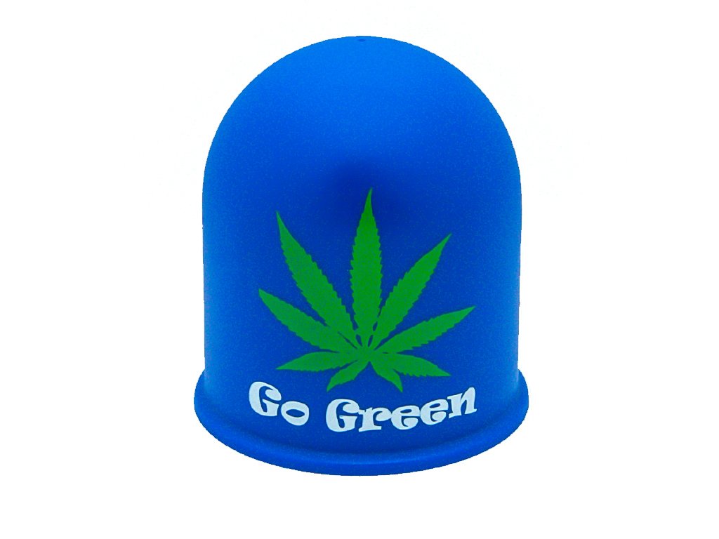 Schutzkappe Anhängerkupplung Marihuana Cannabis Hanf Hanfblatt Go Green blau von The Coupling Caps