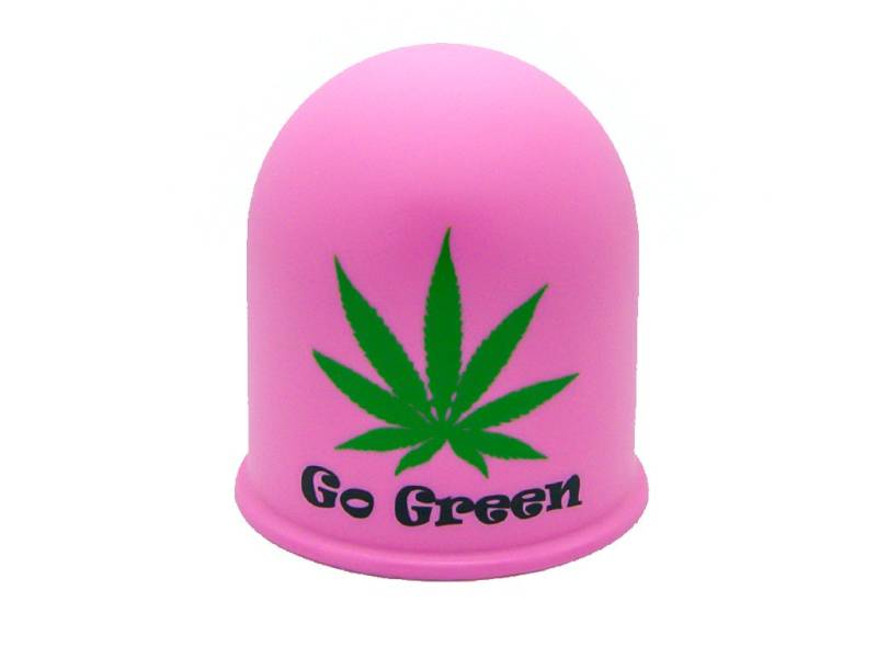 Schutzkappe Anhängerkupplung Marihuana Cannabis Hanf Hanfblatt Go Green rosa von The Coupling Caps