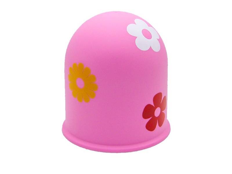 Schutzkappe Anhängerkupplung Blumenmuster Bunte Blumen Flower Cap rosa von The Coupling Caps