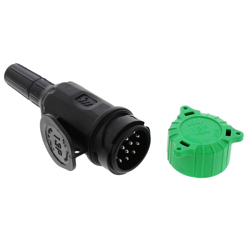 The Drive Stecker 13-polig für PKW Anhänger 12V Staub- und wassergeschützt mit Schutzdeckel von The Drive