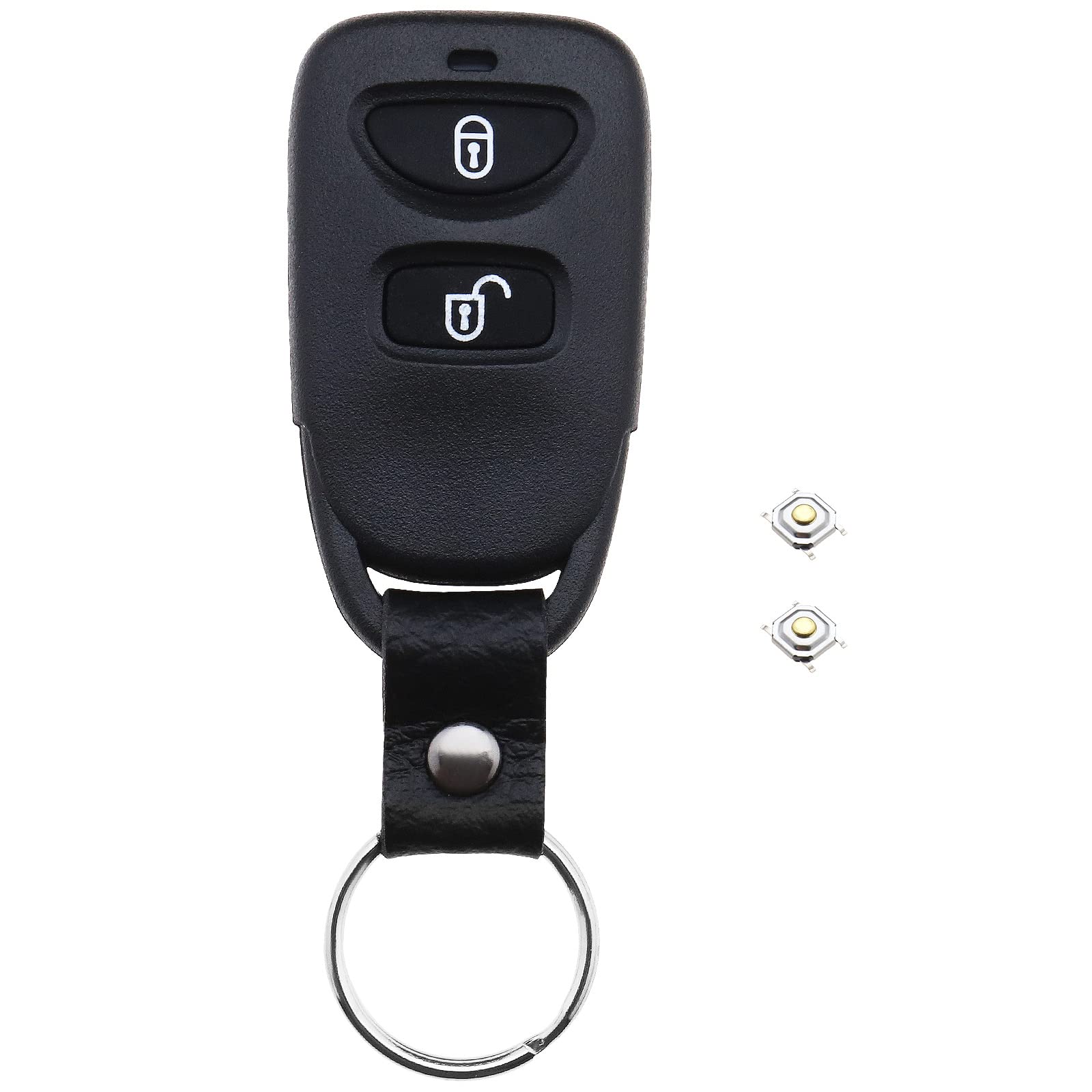 The Lord of The Tools Autoschlüssel Hülle Kompatibel mit Hyundai Elantra Santa Fe Matrix Trajet Ersatz Keyless Entry Smart Remote Key Fob Shell Housing 2 Button von The Lord of the Tools