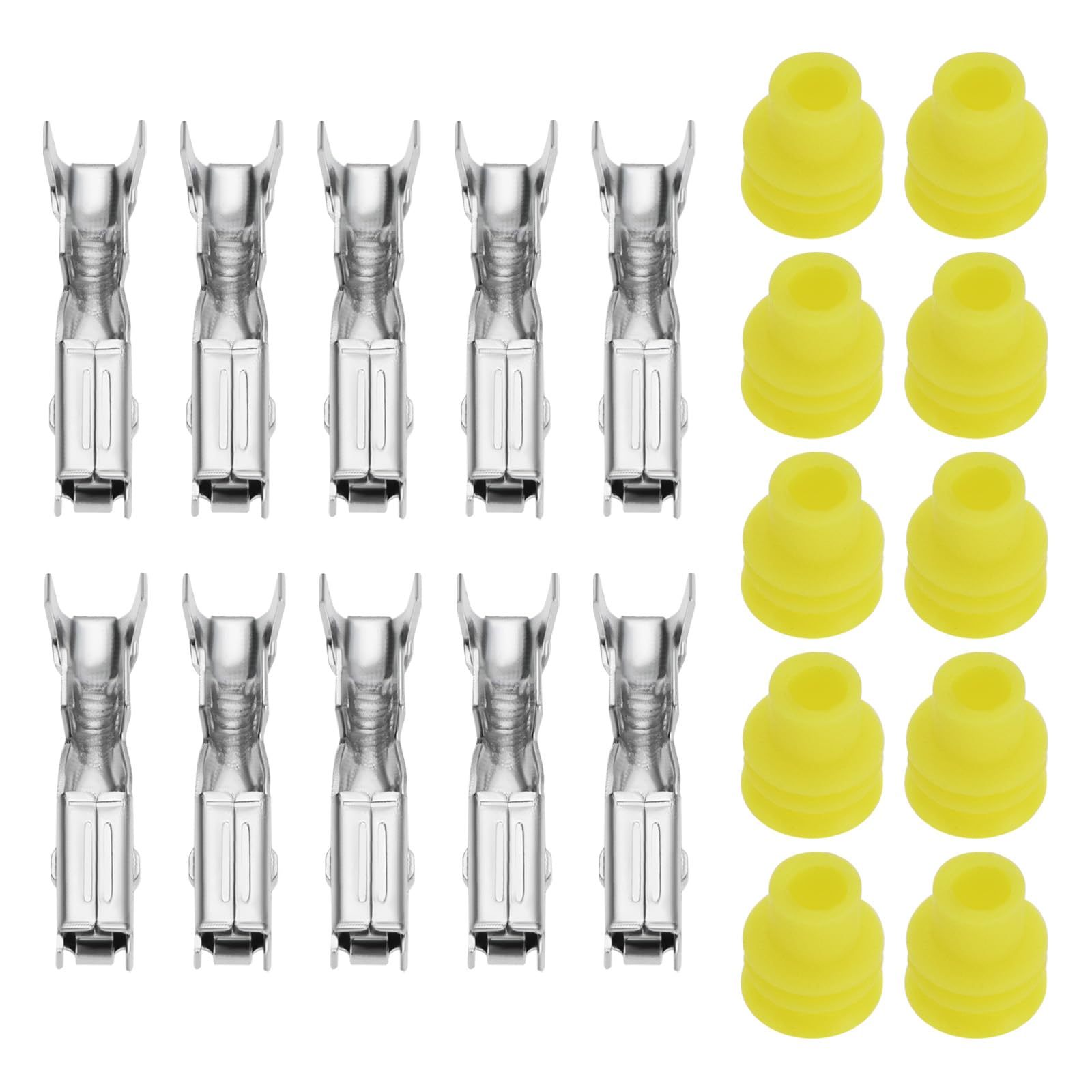 The Lord of the Tools 10 Sets Automotive Connector Contacts Female Crimp Terminal 344113-1 Wire Seals 347874-1 Compatible with TD5 Engine ECU 18/36 Way Econoseal ECU von The Lord of the Tools