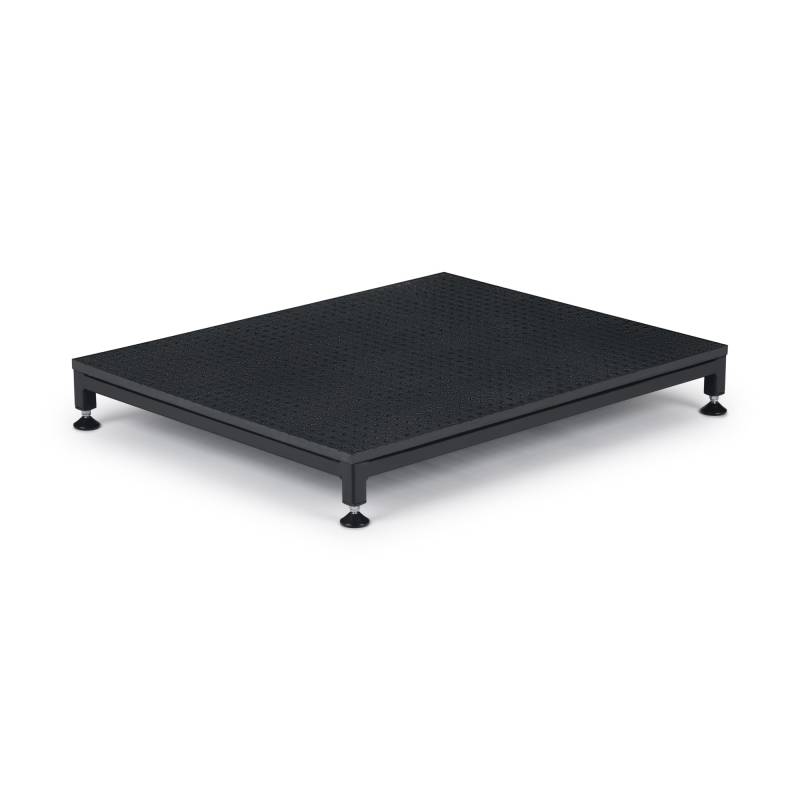 The Ramp People Halbe Stufe, höhenverstellbar, GFK, rutschfeste Oberfläche, für den Außenbereich, tragbar, 76 cm x 61 cm, Schwarz von The Ramp People