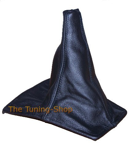 Schaltmanschette aus echtem Leder, Schwarz von The Tuning-Shop Ltd