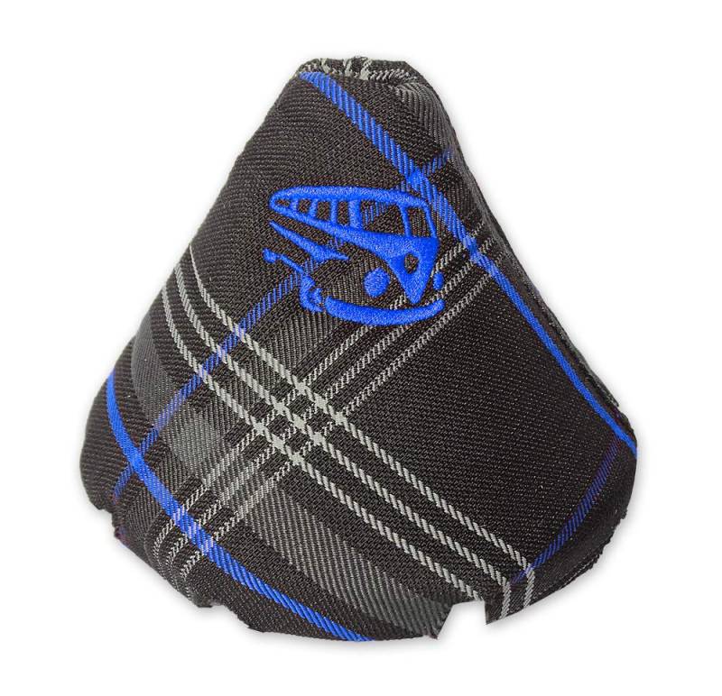 The Tuning-Shop Ltd Schaltmanschette kompatibel mit Volkswagen VW Transporter T5 verschiedene Nähte, Farbe (Tartan Blue Stickerei) von The Tuning-Shop Ltd