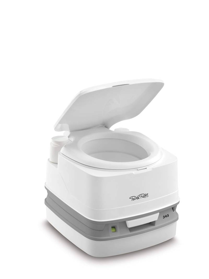 Thetford 92806 Porta Potti 345 Tragbare Toilette Qube, Weiß-Grau, 330 x 383 x 427 mm von Thetford