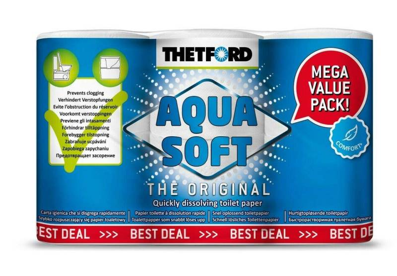 Thetford Aqua Soft Camping Toilettenpapier 6 Rollen von Thetford