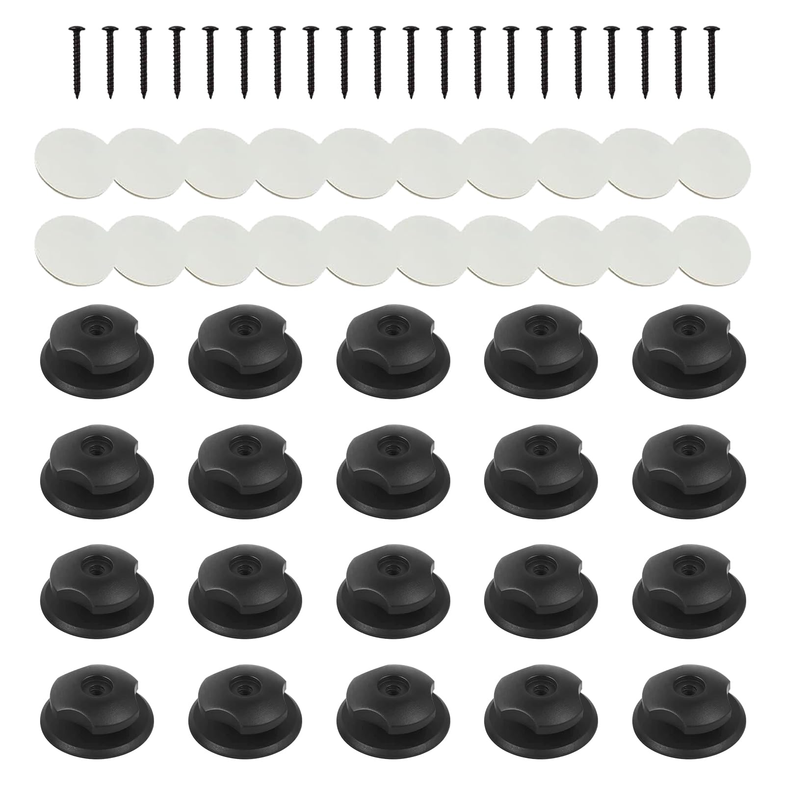 Thgtao Planenhaken Planenknöpfe, 20 Stück Rund Befestigung Knöpfen Befestigung, Plane Kunststoffknopf Befestigungsnoppen, für Aller Fahrzeuge Kofferraum Rückenlehne Anhängernetzen und Planen von Thgtao