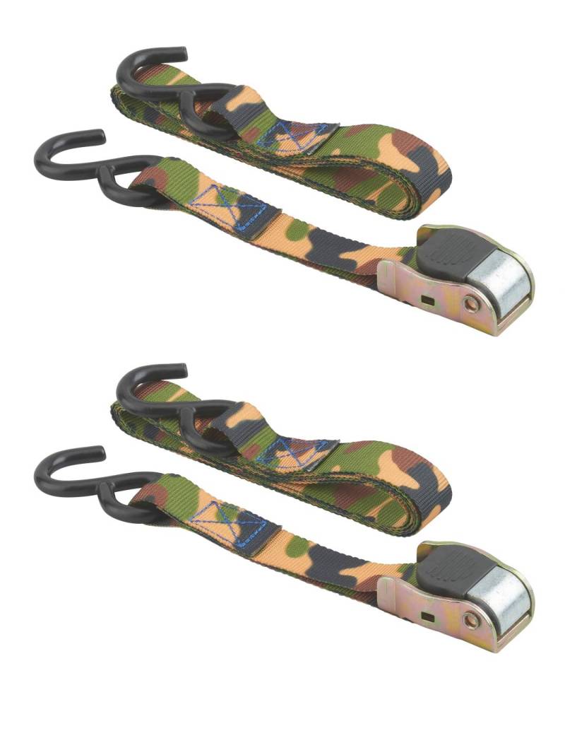 THIRARD - 2 Stück Spanngurte, 2 m, Ratsche, S-Haken, Camouflage von Thirard