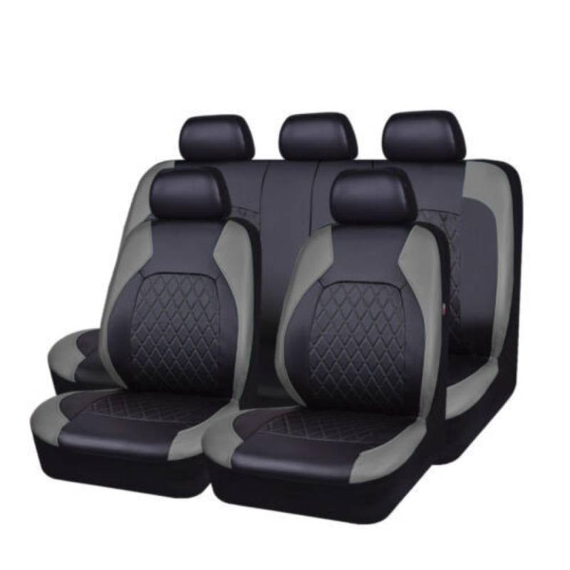 ThisgA 5 Sitze Alles inklusive Auto Sitzbezüge Sets,Für Mitsubishi Outlander ASX Eclipse Cross Lancer Pajero Sport Wasserdicht Atmungsaktive Rutschfester Langlebig Sitzschoner Zubehör,B/Black Gray von ThisgA