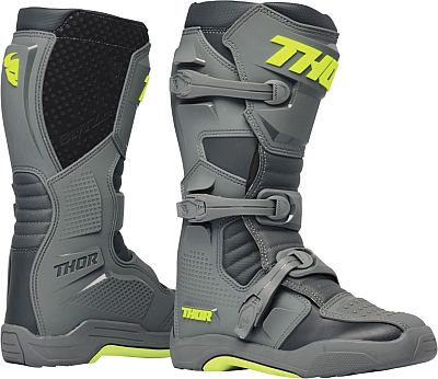 Thor Blitz XR, Stiefel - Grau/Dunkelgrau/Neon-Gelb - 10 US von Thor