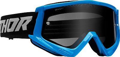 Thor Combat Racer Sand S22, Crossbrille - Blau/Schwarz/Grau Getönt von Thor