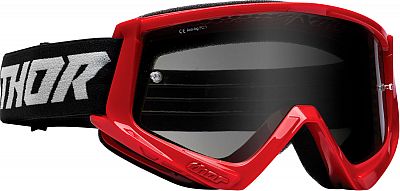 Thor Combat Racer Sand S22, Crossbrille - Rot/Schwarz/Grau Getönt von Thor