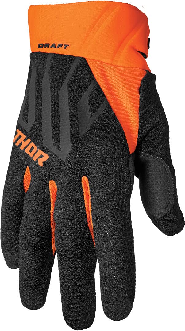 Thor Draft Lines Motocross Handschuhe Schwarz/Orange M von Thor