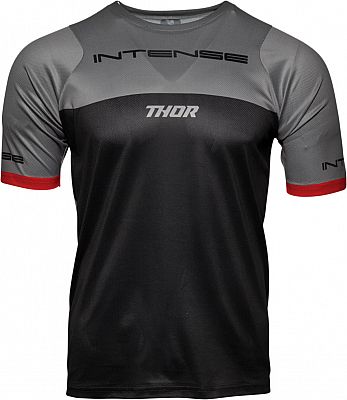 Thor Intense Assist S23, Trikot kurzärmelig - Schwarz/Grau/Rot - L von Thor