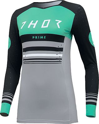 Thor Prime Blaze, Trikot Damen - Grau/Schwarz/Türkis - M von Thor