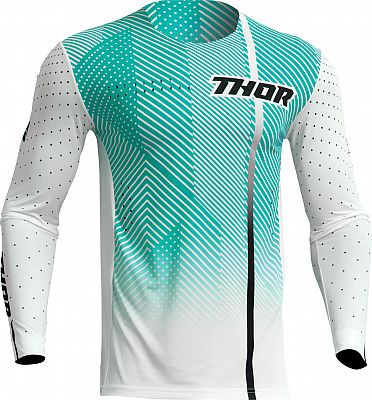 Thor Prime Tech S23, Trikot - Weiß/Türkis - XL von Thor