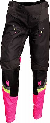 Thor Pulse Rev, Textilhose Damen - Schwarz/Neon-Pink/Grau/Neon-Gelb - 3/4 von Thor