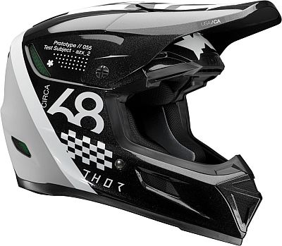 Thor Reflex Sport Riot, Motocrosshelm - Schwarz/Weiß - XL von Thor