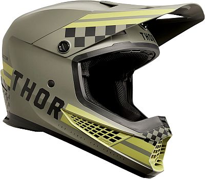 Thor Sector 2 Combat, Motocrosshelm - Matt Oliv/Grün/Schwarz - M von Thor