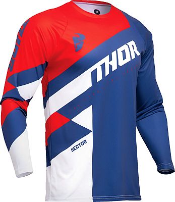 Thor Sector Checker, Trikot Kinder - Blau/Weiß/Rot - M von Thor