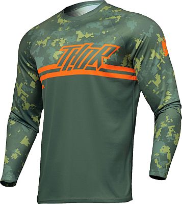 Thor Sector Digi, Trikot - Grün/Orange - XL von Thor