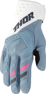 Thor Spectrum, Handschuhe Damen - Blau/Weiß/Pink - XL von Thor