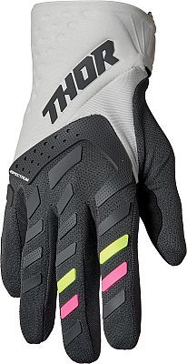 Thor Spectrum, Handschuhe Damen - Grau/Schwarz/Neon-Gelb/Neon-Pink - M von Thor