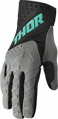 Thor Spectrum S22, Handschuhe Kinder - Grau/Schwarz/Mint-Grün - S von Thor