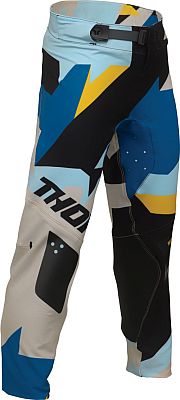 Thor Sportmode Brave, Textilhose Jugend - Blau/Schwarz/Gelb/Beige - 26 von Thor