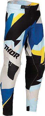 Thor Sportmode Brave, Textilhose - Schwarz/Blau/Hellblau/Gelb - 29 von Thor