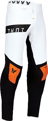 Thor Sportmode Rogue, Textilhose - Weiß/Schwarz/Orange - 36 von Thor