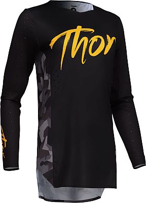 Thor Sportmode Shadow, Trikot Damen - Schwarz/Gelb/Grau - M von Thor