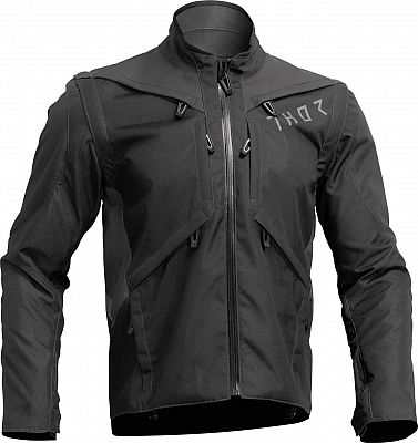 Thor Terrain, Textiljacke wasserdicht - Schwarz/Dunkelgrau - XL von Thor