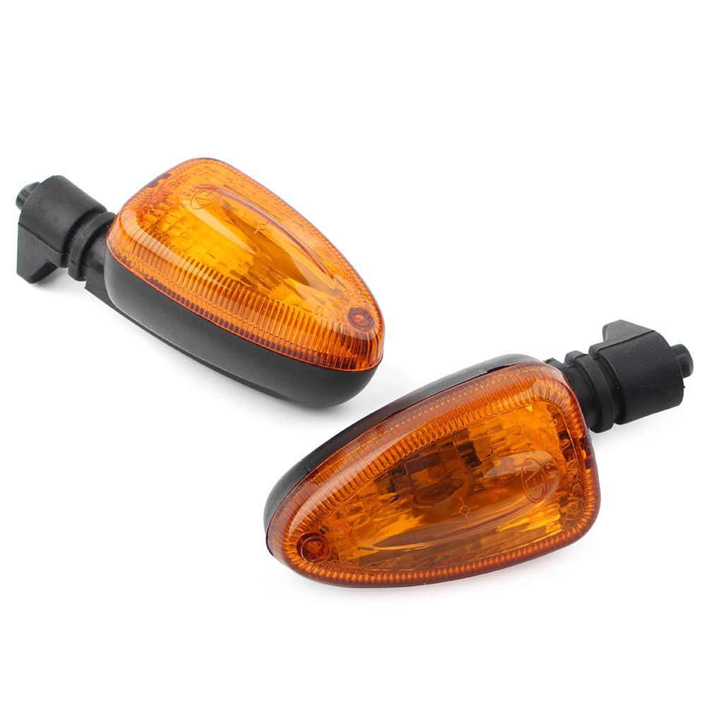 FSFY 1 Paar klare Blinker-Kontrollleuchte für BMW F650GS R1200GS F800GS HP2 Enduro (bernsteinfarbenes Glas) von Three T