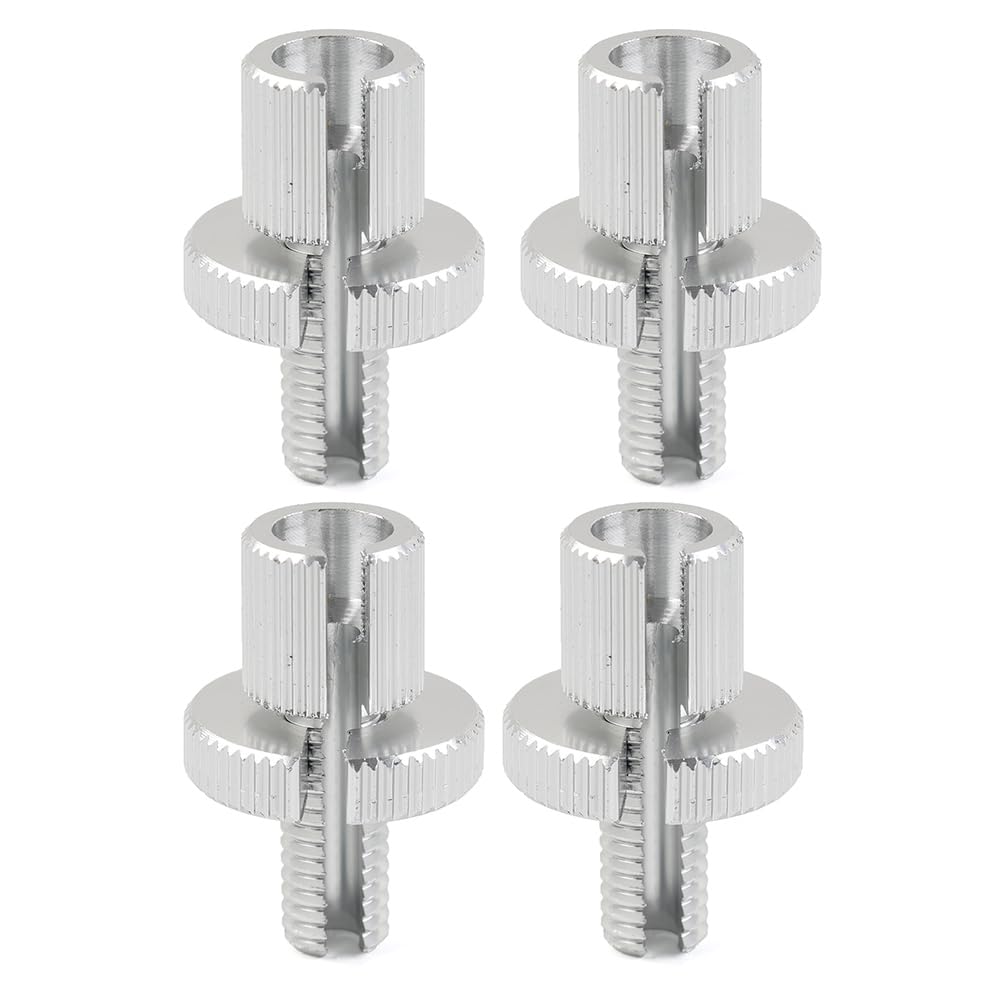 FSFY 4PCS M10 * 1,25 Kupplung Bremse Gaszug Einstellschraube Aluminium Silber Für Universal Motorrad ATV Pit Dirt Bike Motorrad von Three T